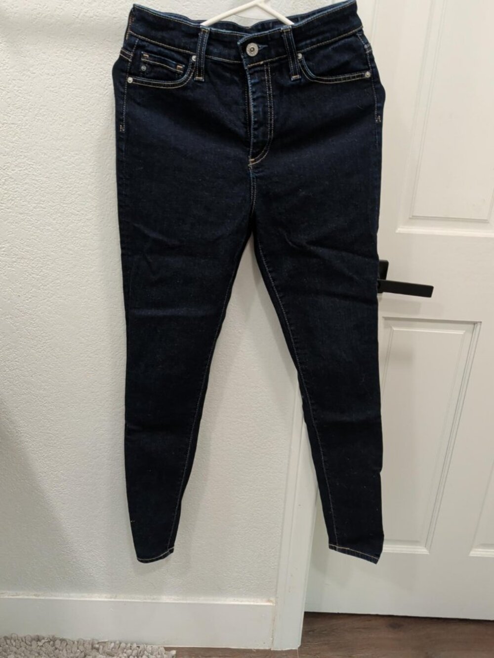 AG Adriano Goldschmied The Mila Ankle Super High Rise Skinny Jeans 27R Dark Wash